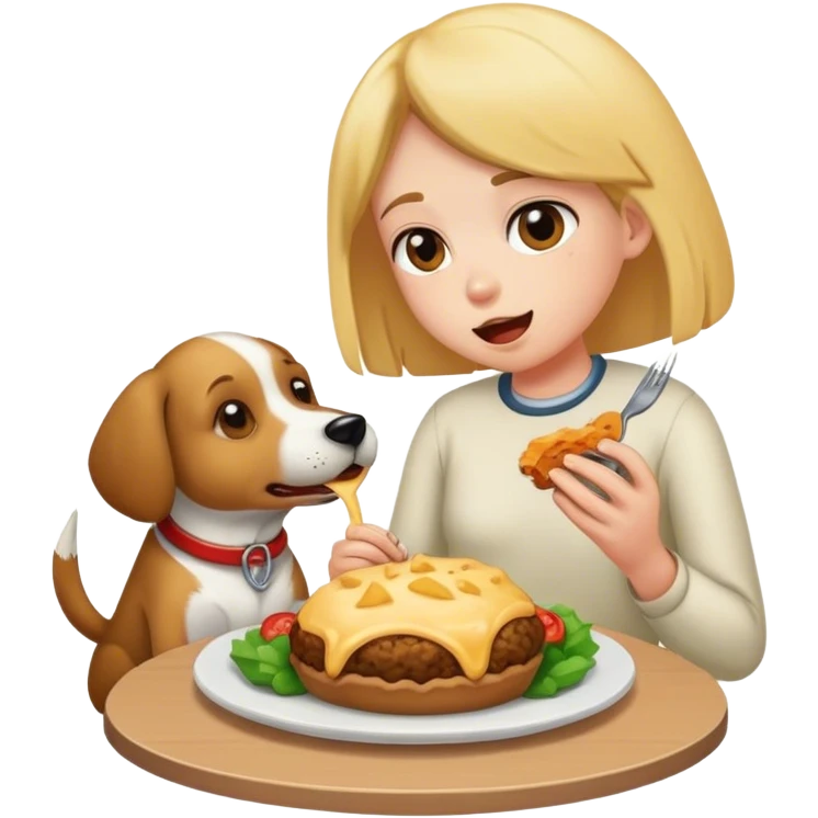 Dog eating person emoji