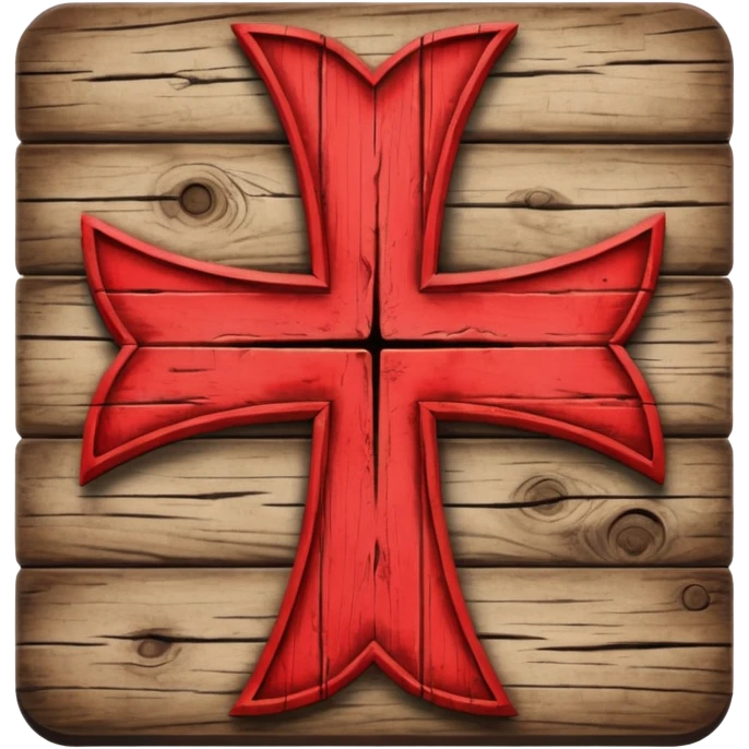 A red scarlet cross emoji