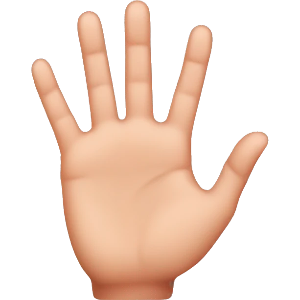 Hand with short pinky emoji