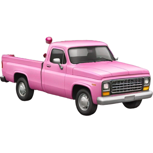 Pink pickup with Christmas tree  emoji