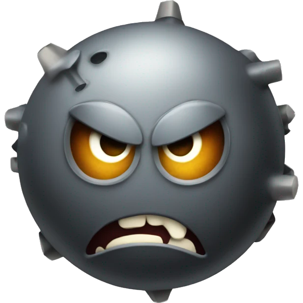 Cute angry bomb emoji