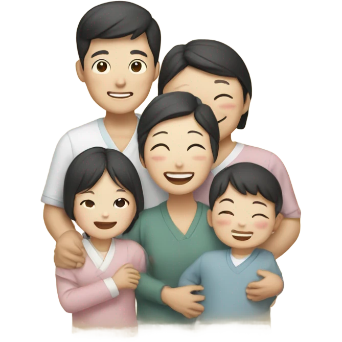 A loving Korean family emoji. emoji