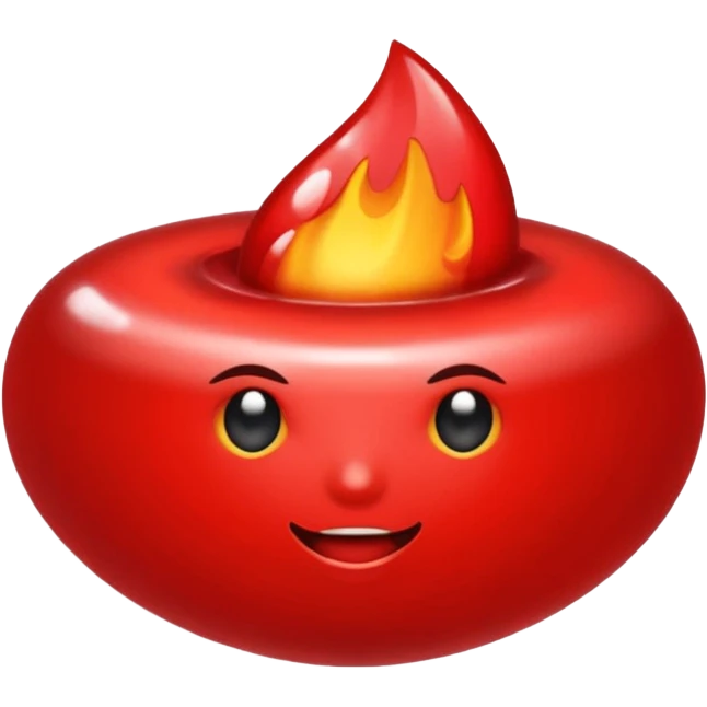 glitter red blood emoji