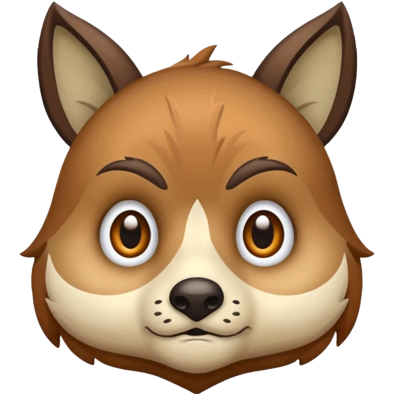 woodland spirit skeptical look with one brow raised emoji