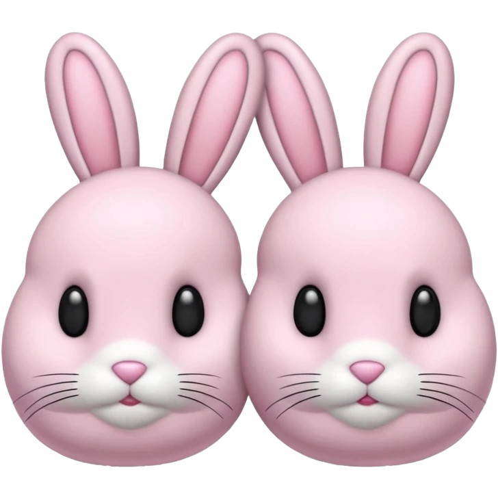 light pink bunny slippers emoji
