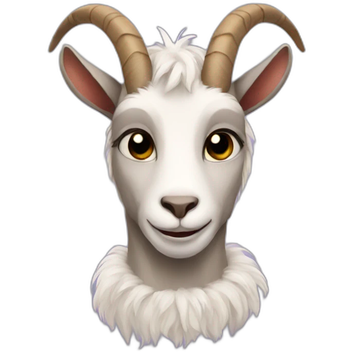 A goat in cat costume emoji