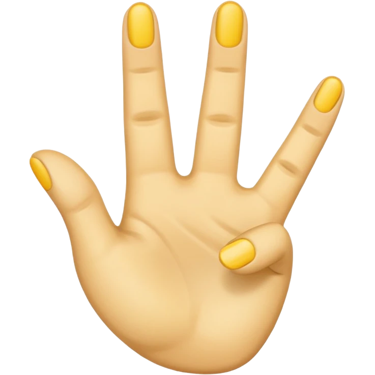 Emoji hand with 3 fingers up emoji