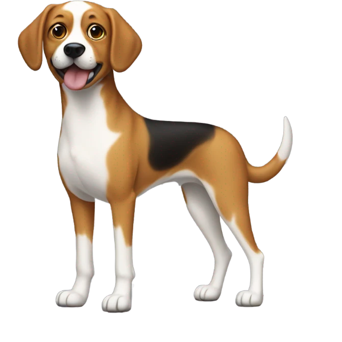 Make a dog with a giant human body emoji