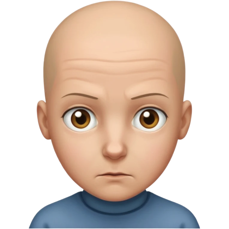 eleven with bald hair emoji