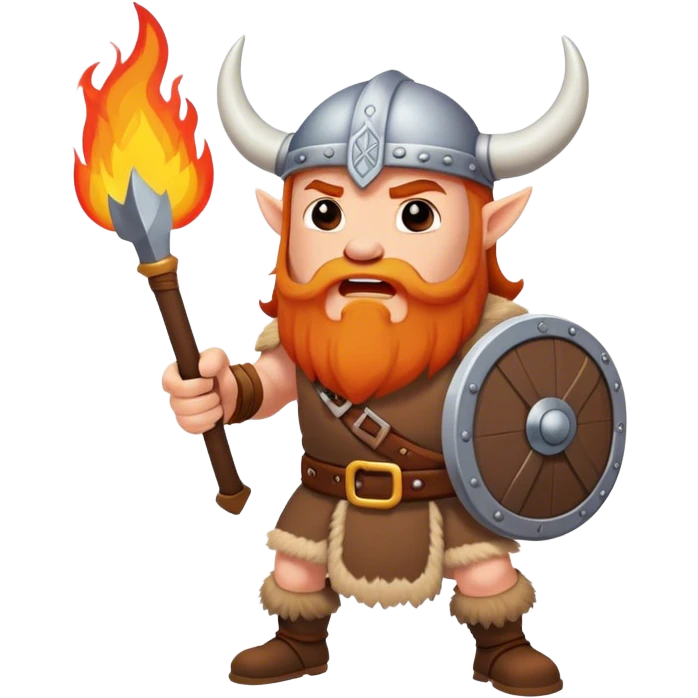 Viking shooting fire emoji