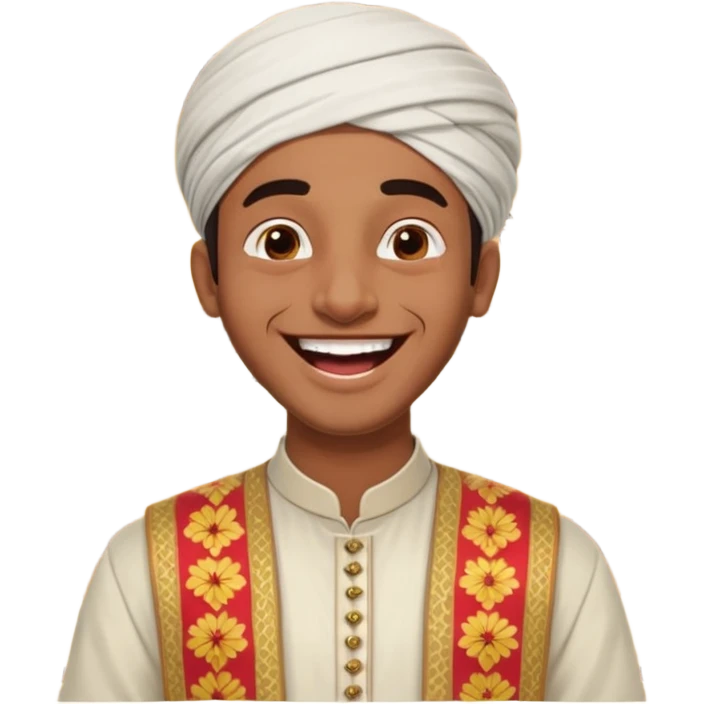 a guy from kerala laughing need his back ground in shop emoji