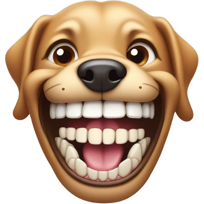 Dog with dentures  emoji