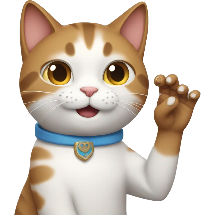 Nya cat hand pose emoji
