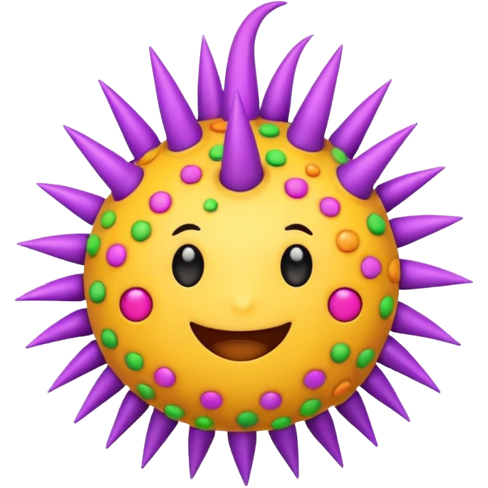cute virus with many spike emoji