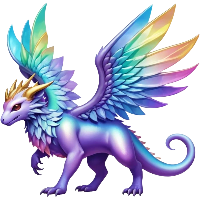 Epic divine legendary complex detailed iridescent gradients aesthetic-scenery-Fakémon-creature emoji