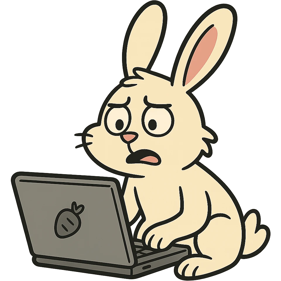 bunny with a laptop emoji