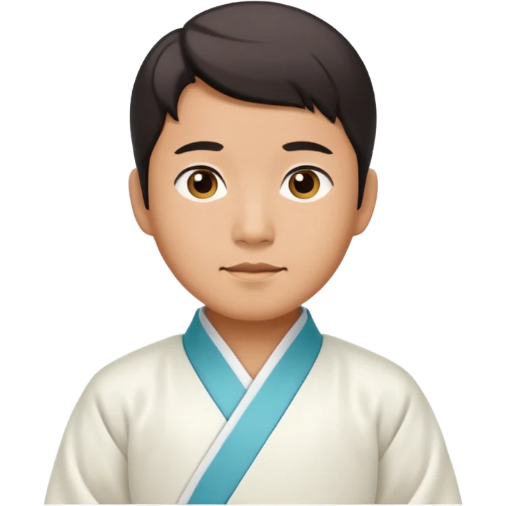 man in white hanbok emoji