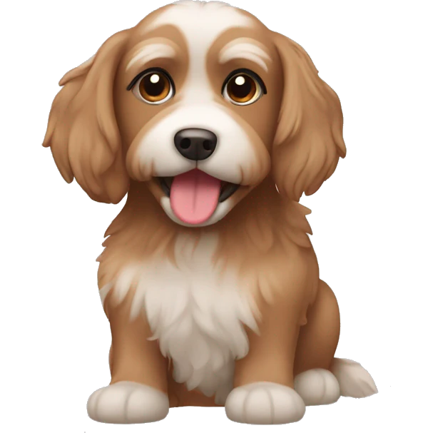 brown dog maltipu emoji
