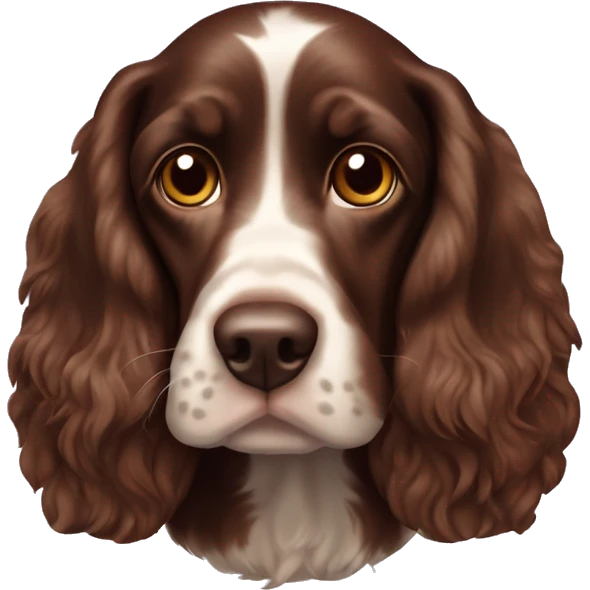 English cocker spaniel chocolate pappy  emoji