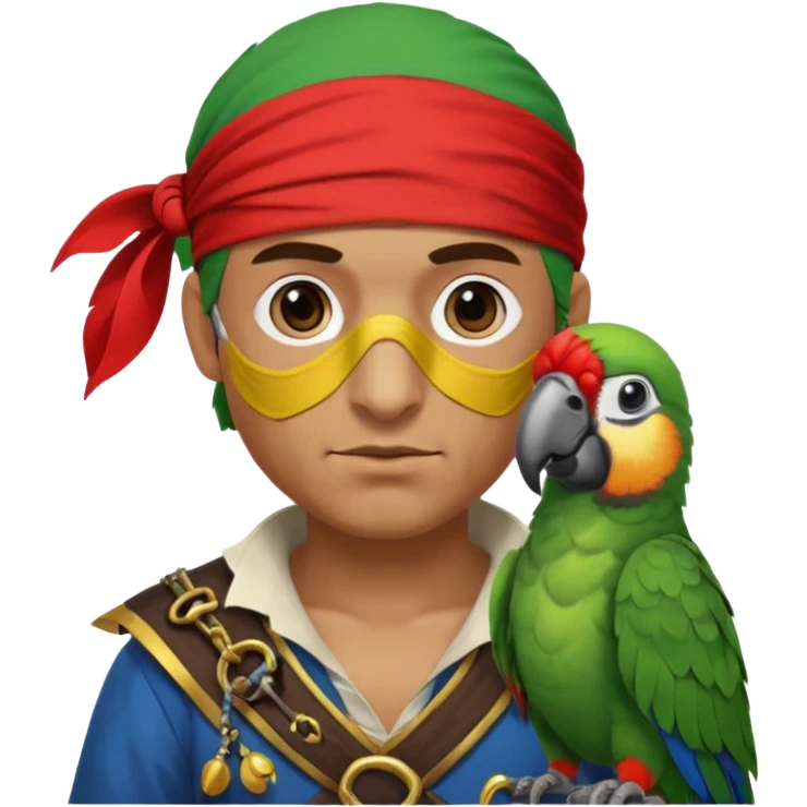 pirate and parrot emoji