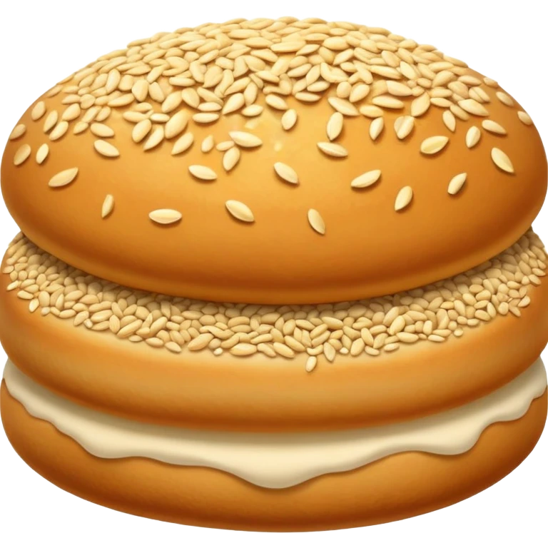 poğaça with sesame seeds on top, soft and fluffy look emoji