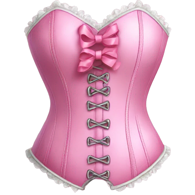 Pink corset with bows emoji