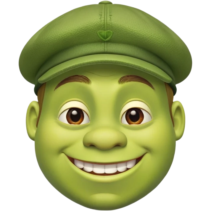 Шрек в кепке emoji
