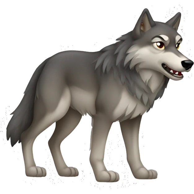 a wolf making turkish bozkurt emoji