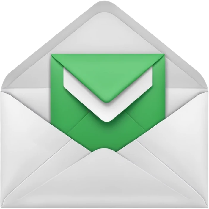 a letter with green checkbox inside the white envelop emoji