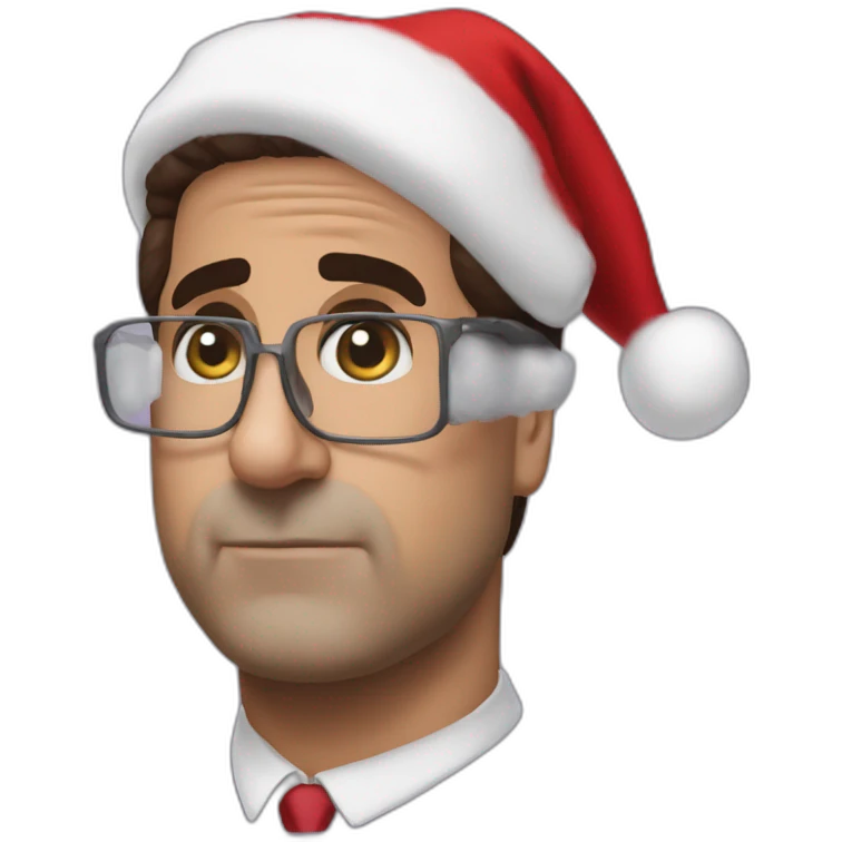 michael scott in a santa claus costume emoji