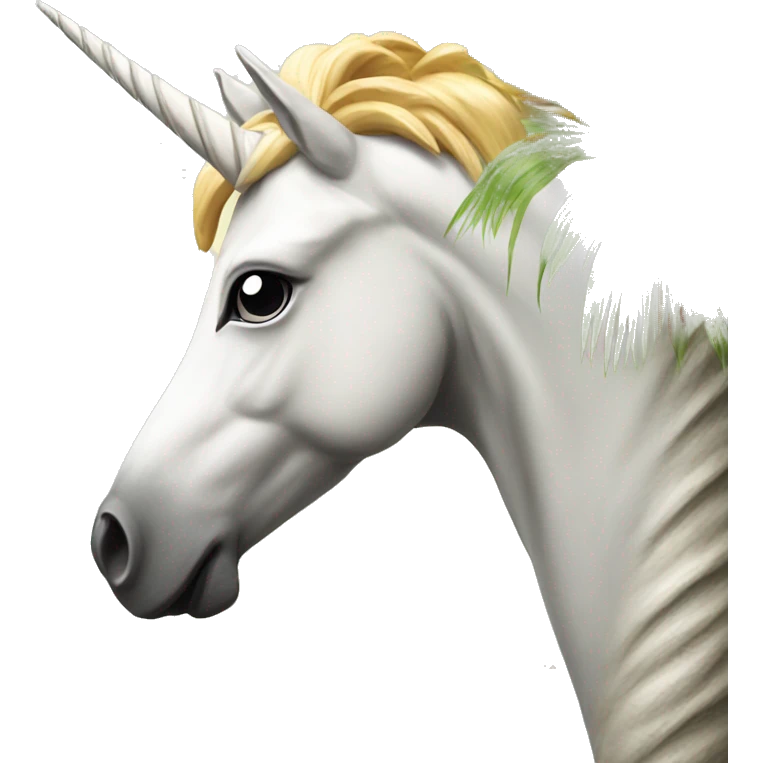 Unicorn under a palm tree emoji