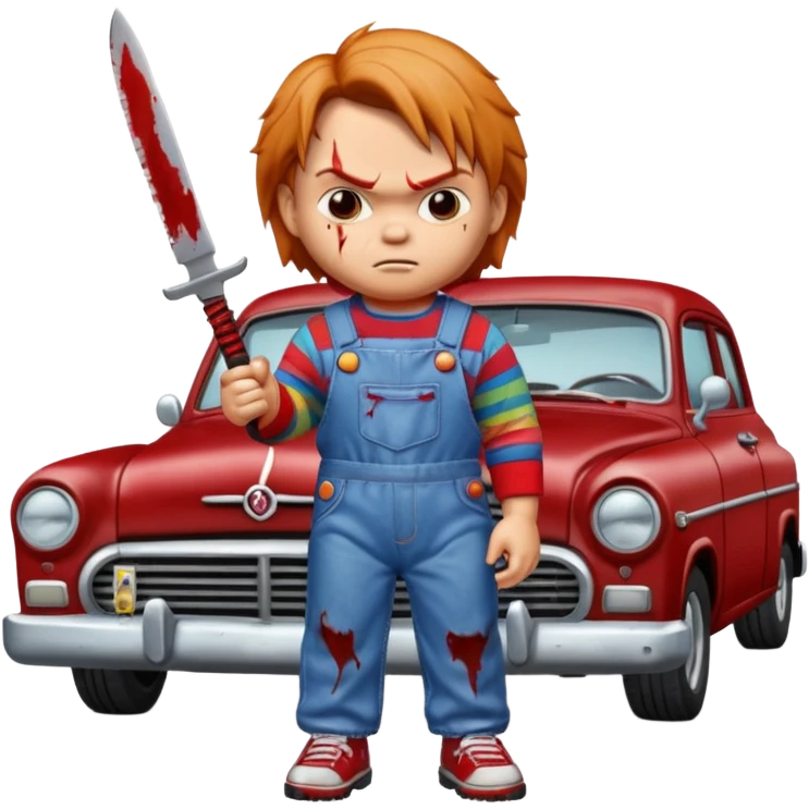 Chuky si carros y cuchillo emoji