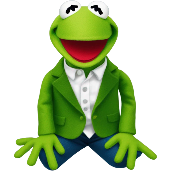 Kermit the frog as a puppet emoji