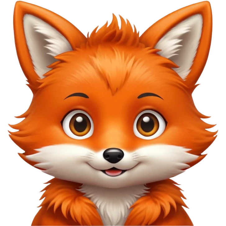 happy fox kid avatar with big eyes emoji