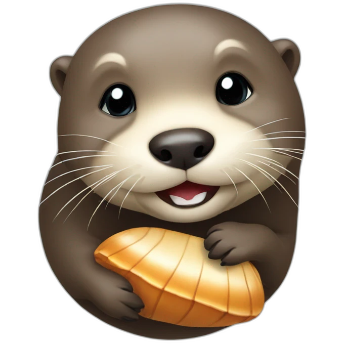 otter with a shell emoji