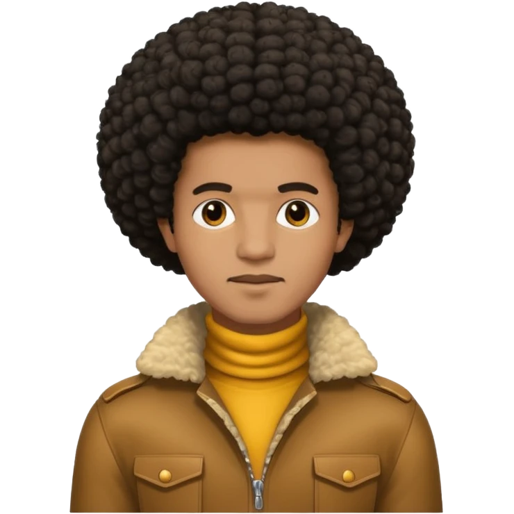 Homme noir avec un afro et style  emoji
