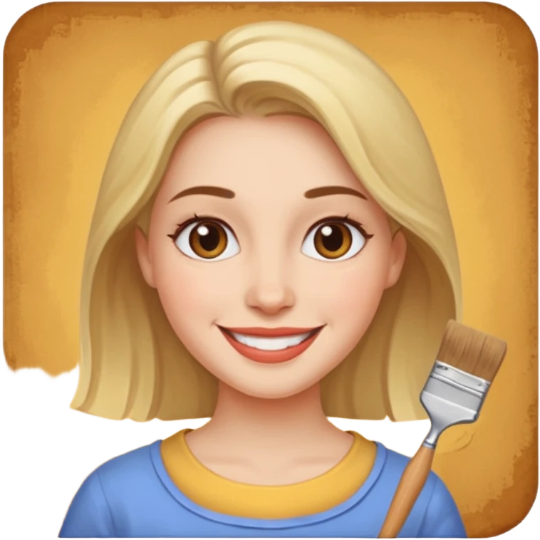 Women painting smilling emoji