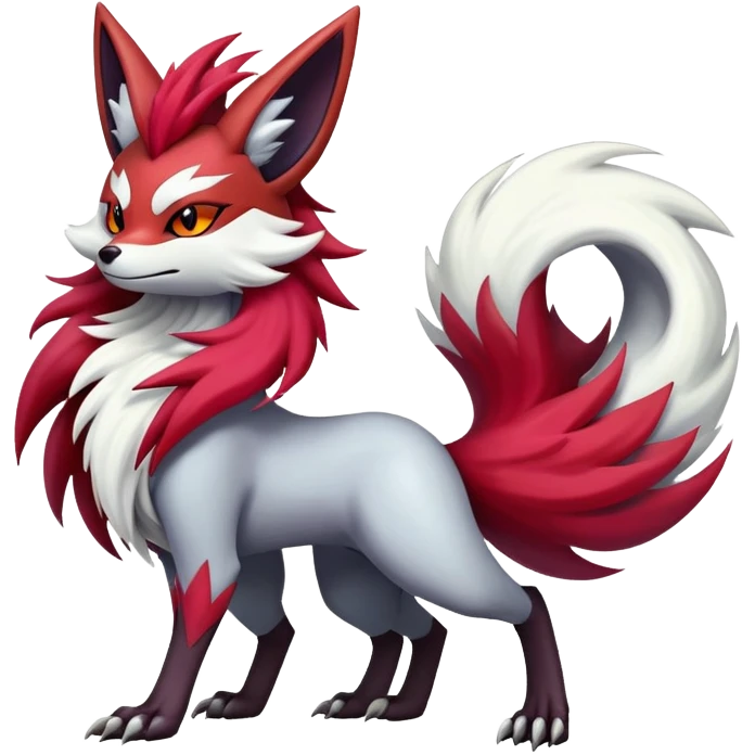 Shiny Exotic Gothic Delphox-Zoroark-Zangoose-hybrid-creature emoji