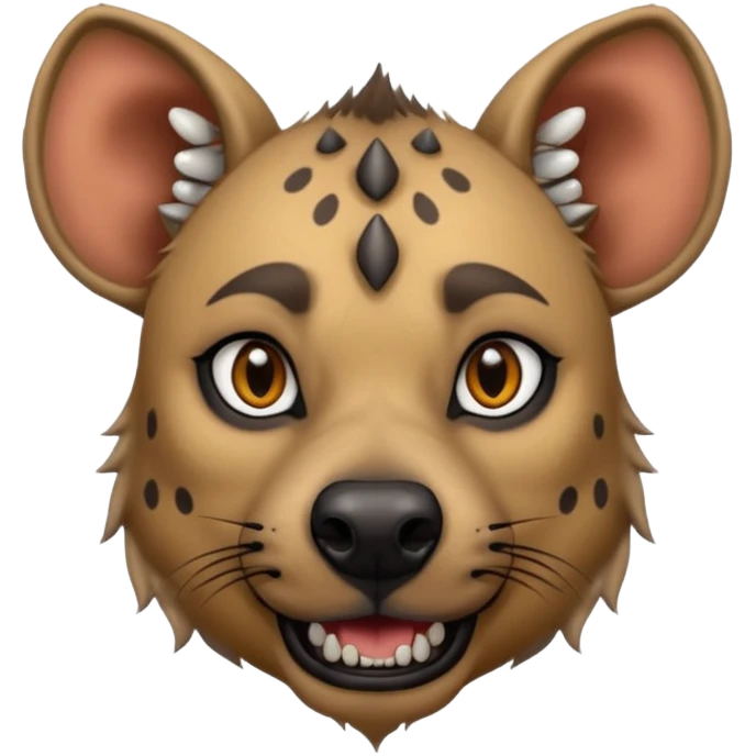 hyena with cheek piercings emoji