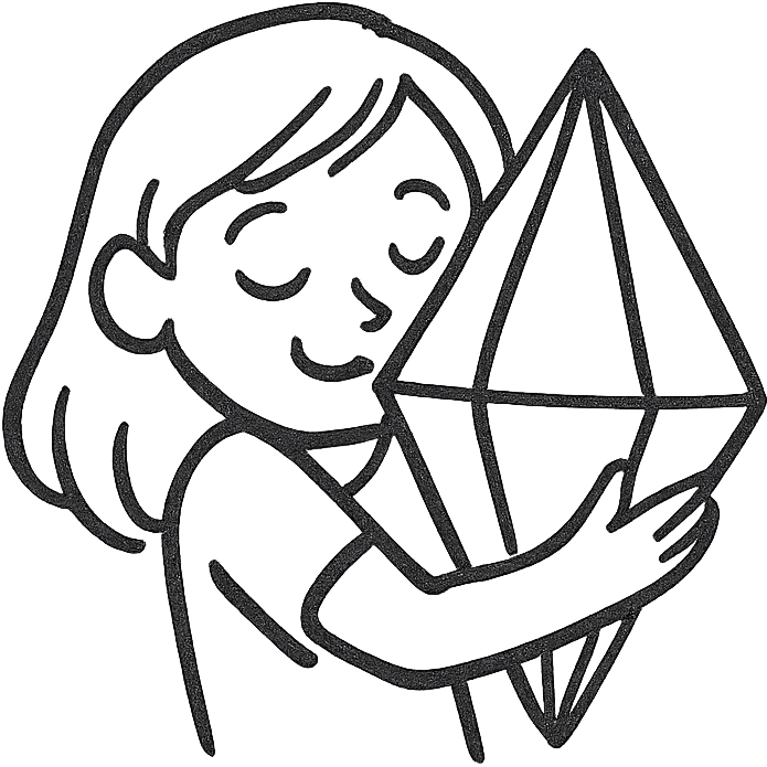 blond girl hugging a plumbob, icon style, outlined, minimalistic, flat color, modern look emoji
