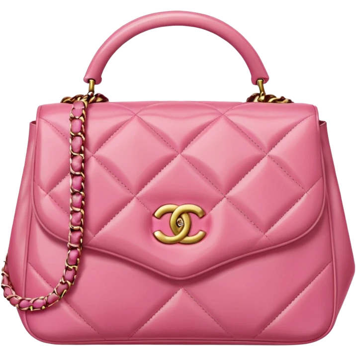 chanel heart pink color bag emoji