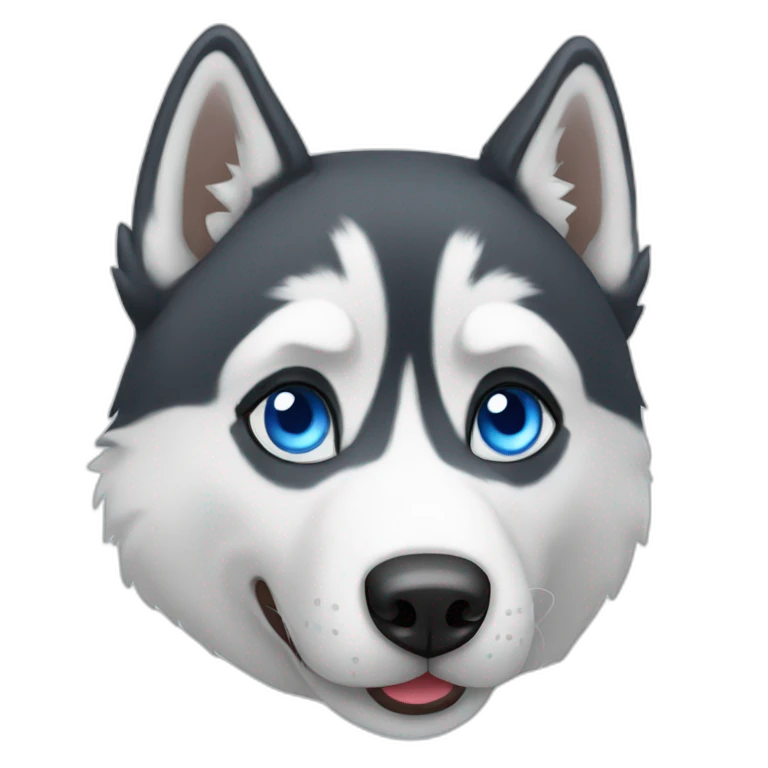 husky with blue eyes emoji