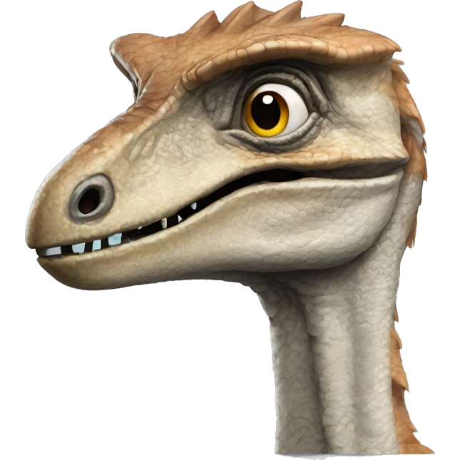 Velociraptor whit artificial intelligence  emoji