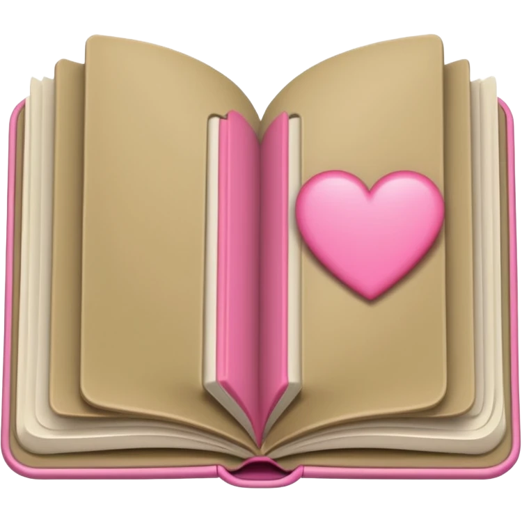 Khaki Open book in a girly style emoji