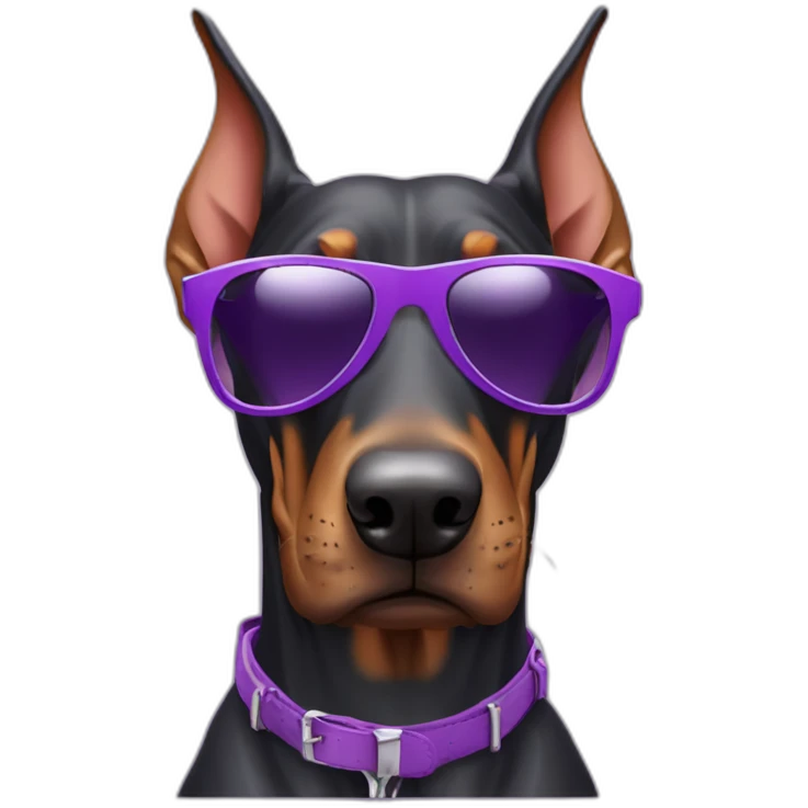 doberman-rhino-cross-wearing-sunglasses-purple-background emoji