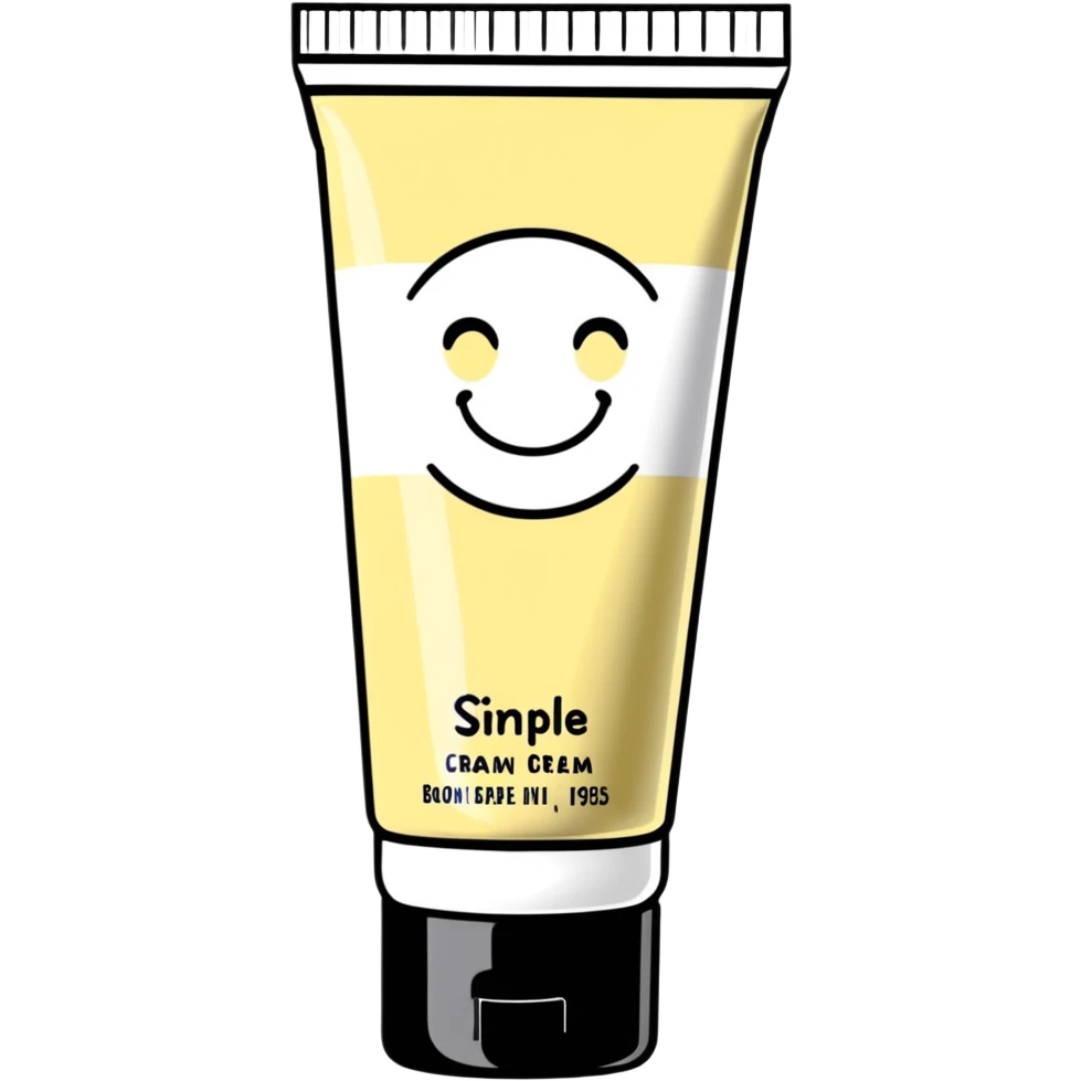 used tube of hand cream, bent in the middle, cap on, a bit of cream at the opening emoji