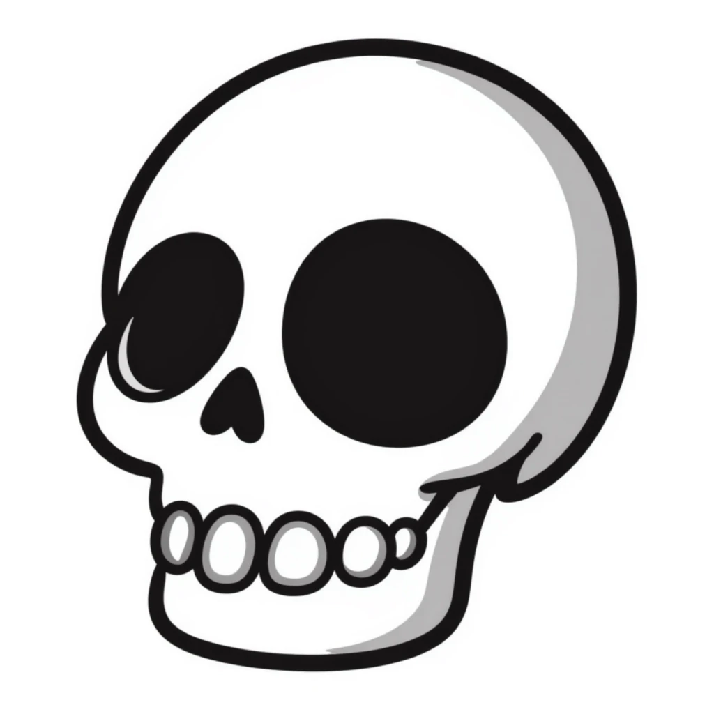 shiny skull emoji