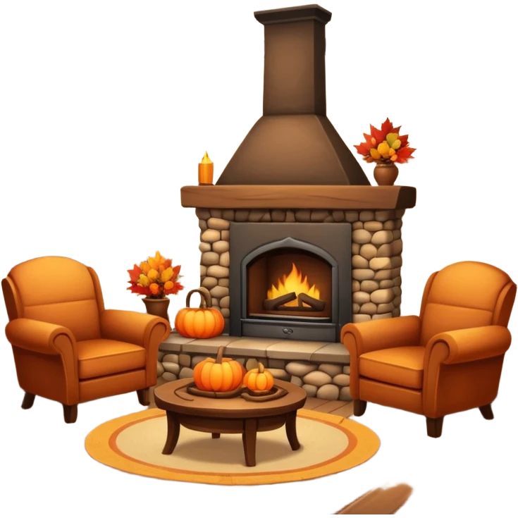 Cozy autumn home emoji