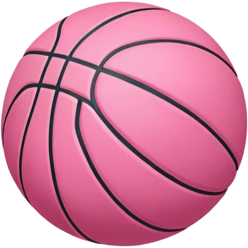 pink basketball emoji