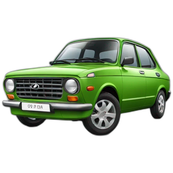Voiture modèle i20 hyundai vert fougère emoji